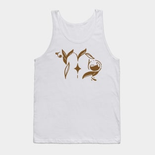 brownish Virgo floral zodiac sign Tank Top